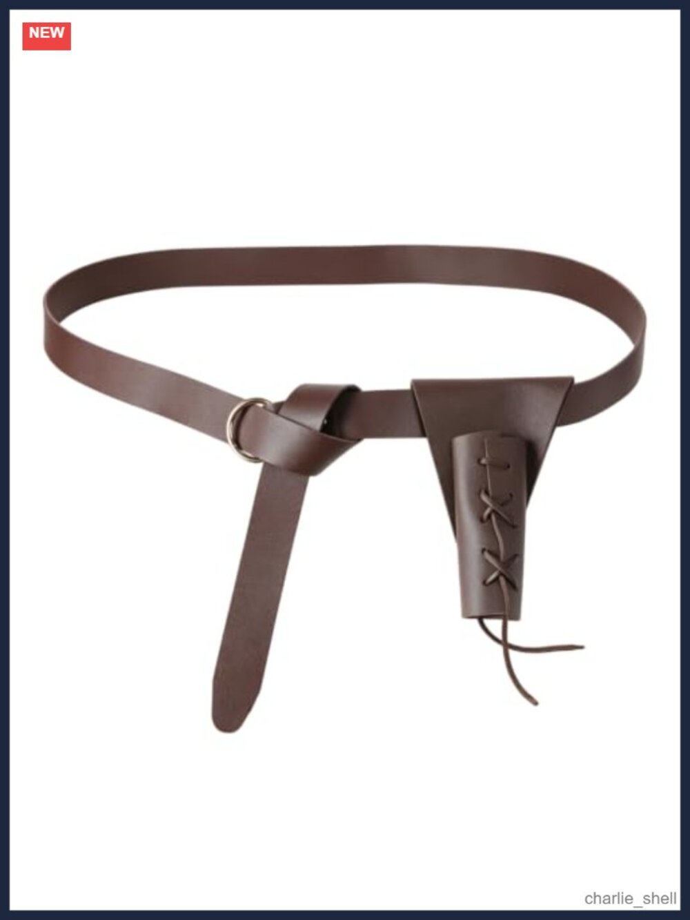 Medieval PU Leather Belt with Sword Sheath Renaissance Cosplay Adjustable